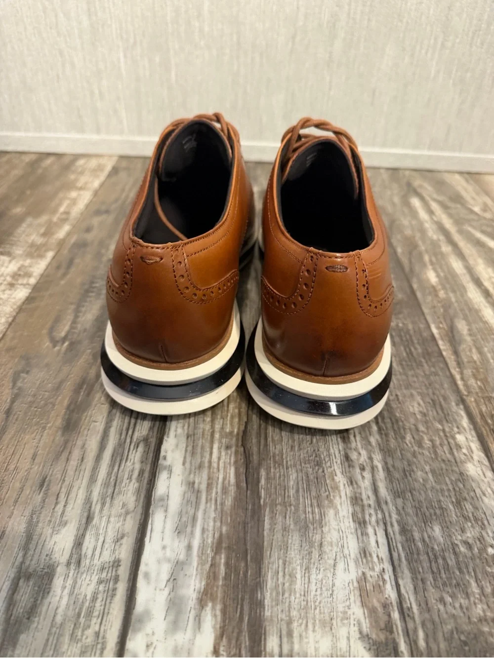 Cole Haan Tan Leather Wingtip Derby Sneakers Size 12